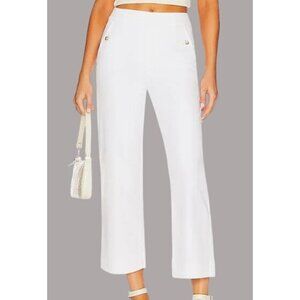 SPANX Stretch Twill Cropped Wide Leg Pant in White Size Large